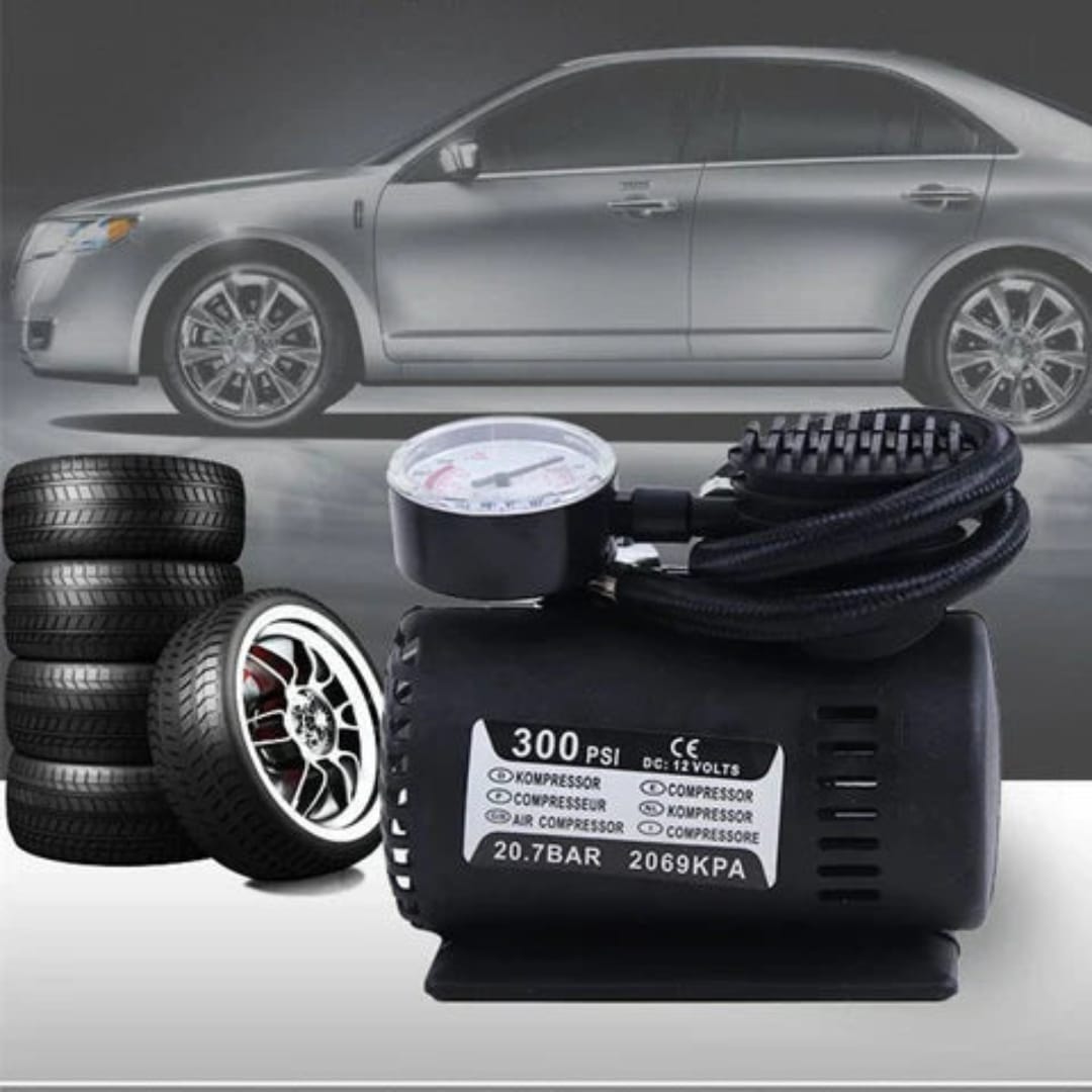 Portable Mini 12V DC Electric Air Compressor – Car Tire Inflator Pump